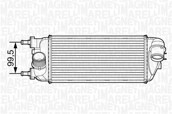 MAGNETI MARELLI Ladeluftkøler 351319201500 for ALFAROME/FIAT/LANCI
