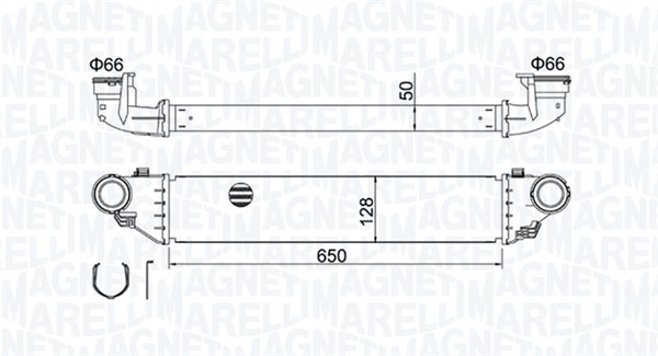 MAGNETI MARELLI Ladeluftkøler 351319204280 for MERCEDES-BENZ