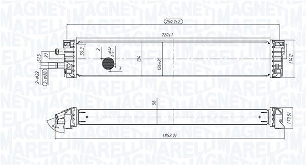 MAGNETI MARELLI Ladeluftkøler 351319206270 for VAG