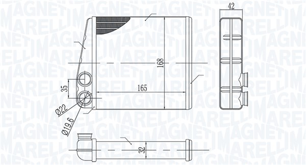 MAGNETI MARELLI Varmeelement, kabinevarme 350218440000 for NISSAN RENAULT