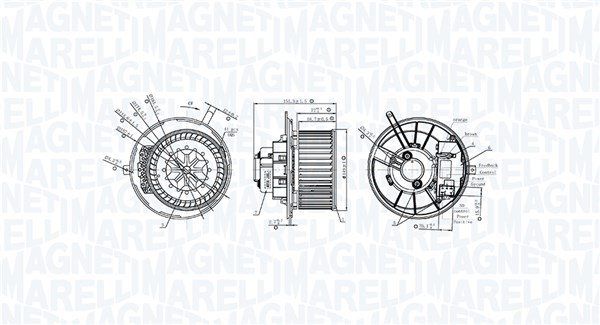 MAGNETI MARELLI Kabineblæser 069412231010 for VAG