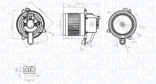 MAGNETI MARELLI Kabineblæser 069412783010 for RENAULT
