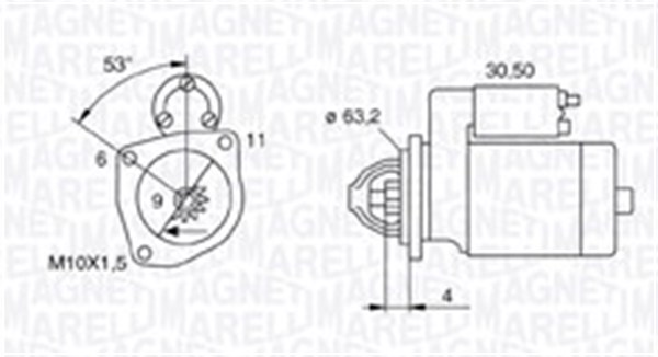 MAGNETI MARELLI Starter 063721057010 for VOLVO NISSAN PEUGEOT RENAULT