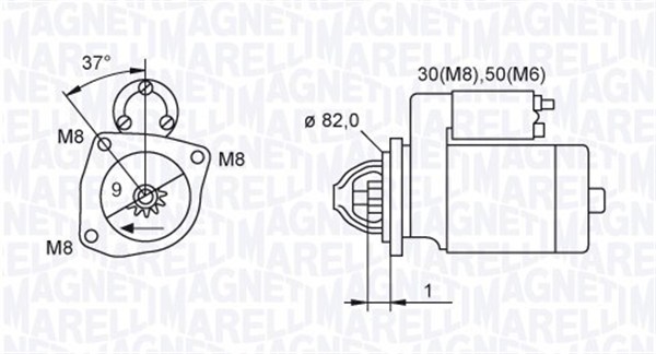 MAGNETI MARELLI Starter 063721389010 for FIAT IVECO PEUGEOT