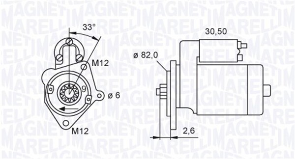 MAGNETI MARELLI Starter 063721392010 for VW
