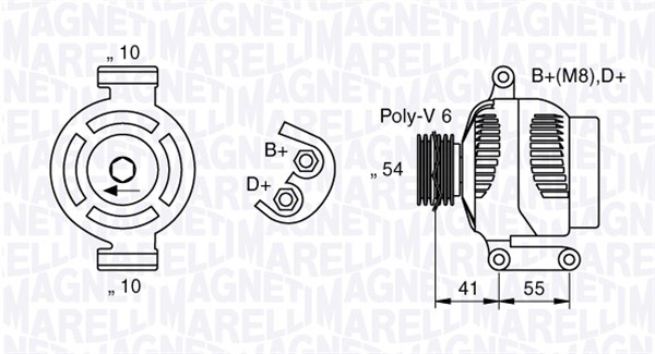 MAGNETI MARELLI Generator 063377028010 for FIAT CITROËN