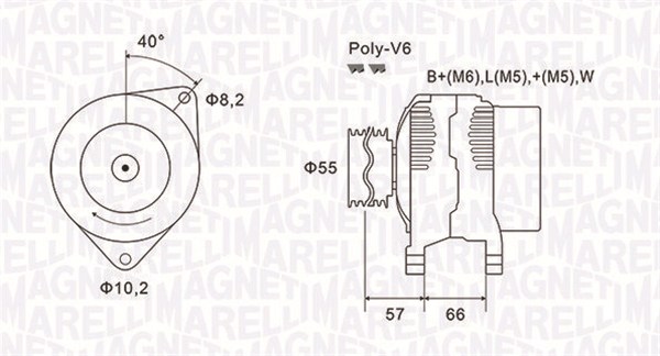MAGNETI MARELLI Generator 063731036010 for VOLVO RENAULT