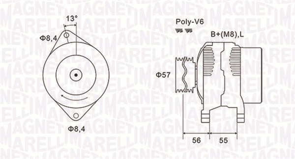 MAGNETI MARELLI Generator 063731088010 for VOLVO