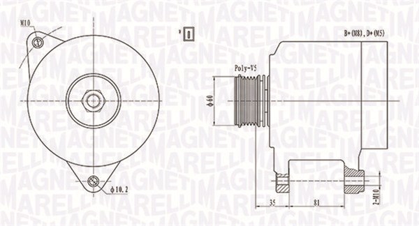 MAGNETI MARELLI Generator 063731139010 for VW