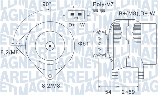 MAGNETI MARELLI Generator 063731143010 for FORD MERCEDES-BENZ VW