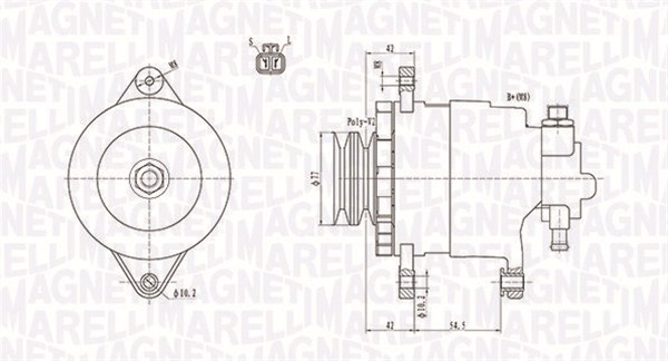 MAGNETI MARELLI Generator 063731183010 for MITSUBISHI