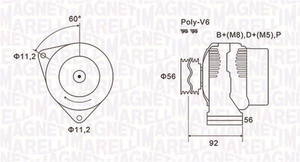 MAGNETI MARELLI Generator 063731299010 for MERCEDES-BENZ