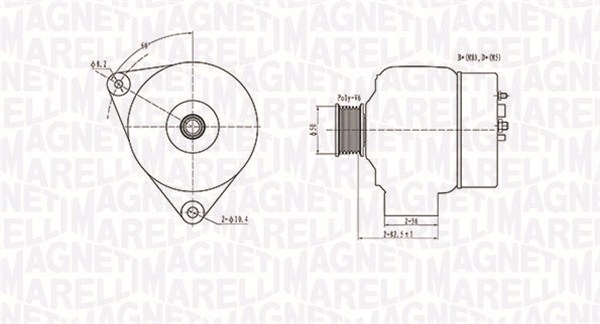 MAGNETI MARELLI Generator 063731301010 for MERCEDES-BENZ VW