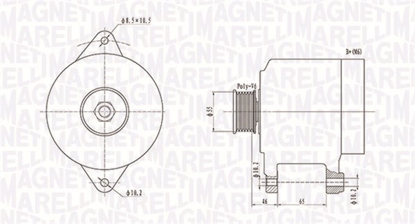 MAGNETI MARELLI Generator 063731306010 for VOLVO RENAULT