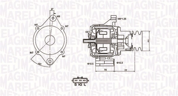 MAGNETI MARELLI Generator 063731367010 for TOYOTA