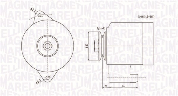 MAGNETI MARELLI Generator 063731472010 for LADA