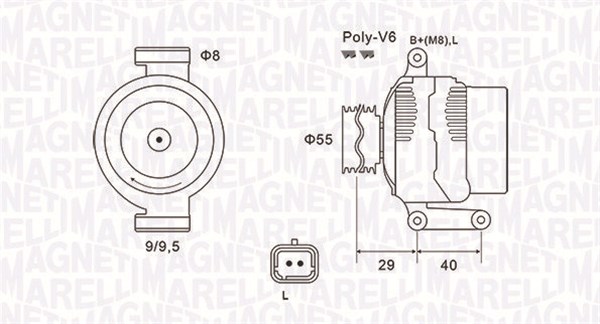 MAGNETI MARELLI Generator 063731484010 for VOLVO RENAULT NISSAN DACIA