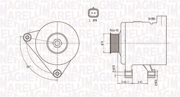 MAGNETI MARELLI Generator 063731498010 for CITROËN CITROËN/PEUGEOT MITSUBISHI PEUGEOT