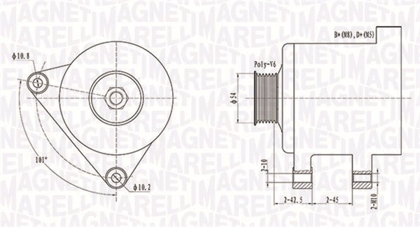 MAGNETI MARELLI Generator 063731509010 for LANCIA FIAT CITROËN/PEUGEOT MITSUBISHI PEUGEOT