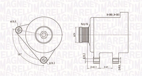 MAGNETI MARELLI Generator 063731553010 for FIAT CITROËN PEUGEOT SUZUKI