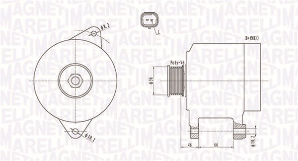 MAGNETI MARELLI Generator 063731653010 for RENAULT