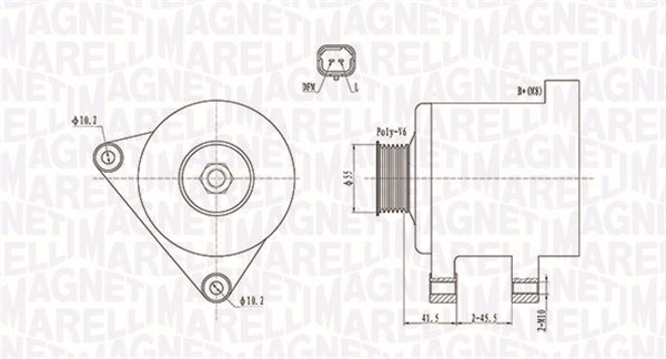 MAGNETI MARELLI Generator 063731741010 for CITROËN/PEUGEOT MITSUBISHI