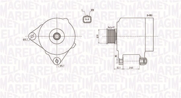 MAGNETI MARELLI Generator 063731768010 for RENAULT