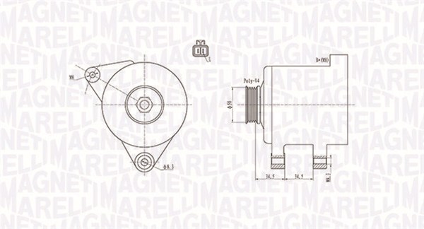MAGNETI MARELLI Generator 063731789010 for KIA HYUNDAI