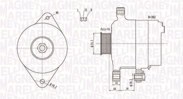 MAGNETI MARELLI Generator 063731809010 for TOYOTA
