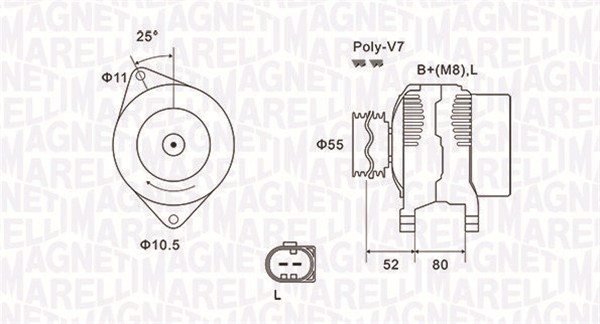 MAGNETI MARELLI Generator 063731837010 for FIAT UAZ