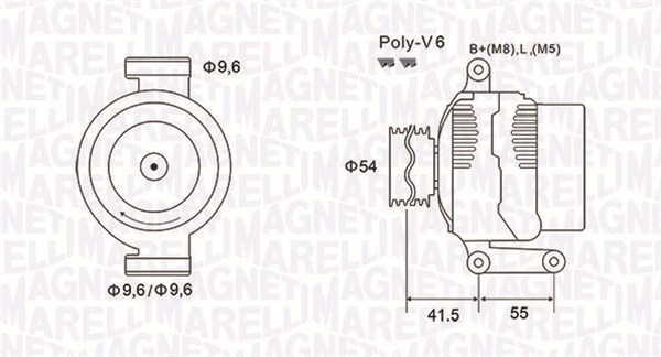 MAGNETI MARELLI Generator 063731856010 for FORD FIAT LANCIA