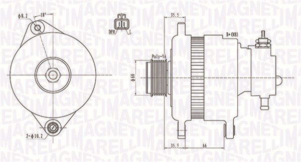 MAGNETI MARELLI Generator 063731899010 for OPEL ISUZU