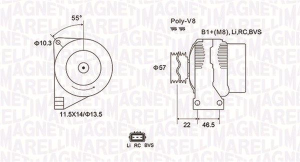 MAGNETI MARELLI Generator 063731958010 for ROVER LAND ROVER