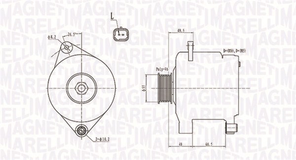 MAGNETI MARELLI Generator 063731444010 for VOLVO RENAULT