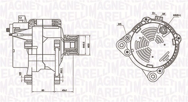 MAGNETI MARELLI Generator 063731260010 for FORD VW