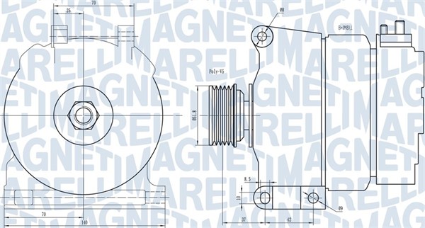 MAGNETI MARELLI Generator 063731342010 for MERCEDES-BENZ