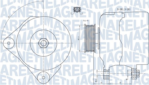 MAGNETI MARELLI Generator 063731228010 for SKODA VW