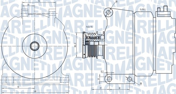 MAGNETI MARELLI Generator 063731390010 for MERCEDES-BENZ