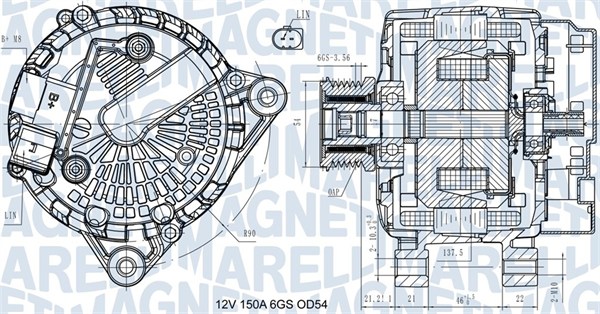 MAGNETI MARELLI Generator 063731472410 for FORD