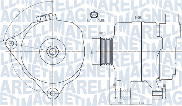 MAGNETI MARELLI Generator 063731499010 for MITSUBISHI FIAT PEUGEOT CITROËN/PEUGEOT