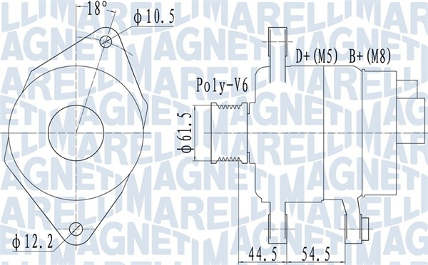 MAGNETI MARELLI Generator 063731558010 for FIAT
