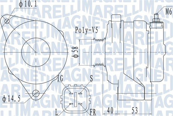 MAGNETI MARELLI Generator 063731950010 for TOYOTA
