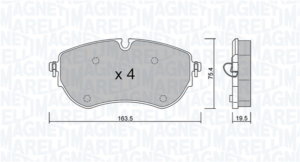 MAGNETI MARELLI Bremseklodser 363916061425 for VW