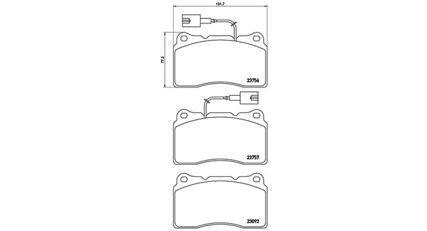 MAGNETI MARELLI Bremseklodser 363700523134 for ALFA ROMEO