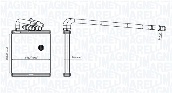 MAGNETI MARELLI Varmeelement, kabinevarme 350218454000 for FORD FORD USA