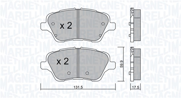MAGNETI MARELLI Bremseklodser 363916060839 for FORD