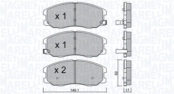 MAGNETI MARELLI Bremseklodser 363916061351 for OPEL VAUXHALL CHEVROLET
