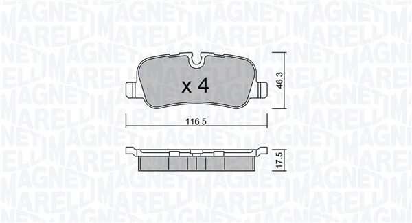 MAGNETI MARELLI Bremseklodser 363916061423 for LAND ROVER