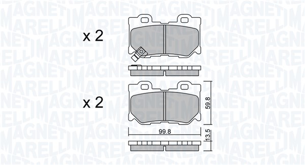 MAGNETI MARELLI Bremseklodser 363916061450 for NISSAN INFINITI