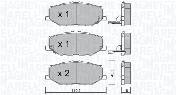 MAGNETI MARELLI Bremseklodser 363916061452 for SUZUKI